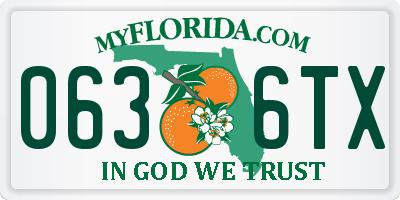 FL license plate 0636TX