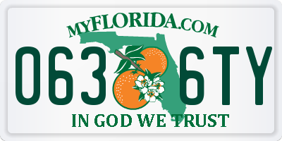 FL license plate 0636TY