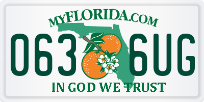FL license plate 0636UG