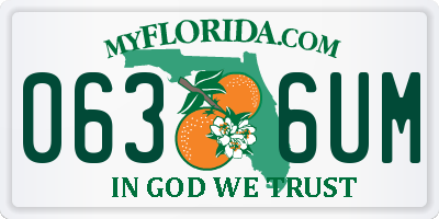 FL license plate 0636UM