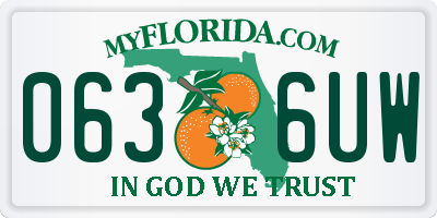FL license plate 0636UW