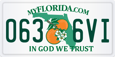 FL license plate 0636VI
