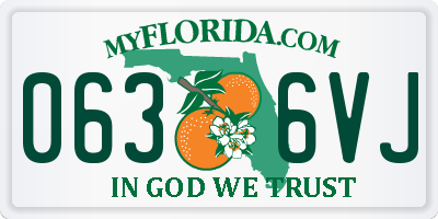FL license plate 0636VJ