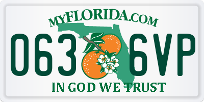 FL license plate 0636VP