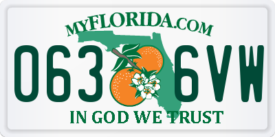 FL license plate 0636VW