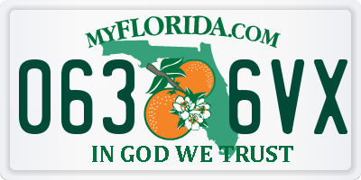FL license plate 0636VX