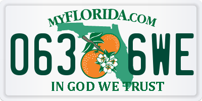 FL license plate 0636WE