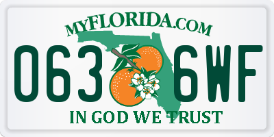 FL license plate 0636WF