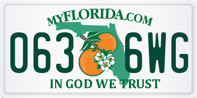 FL license plate 0636WG