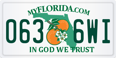 FL license plate 0636WI