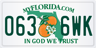 FL license plate 0636WK