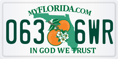 FL license plate 0636WR