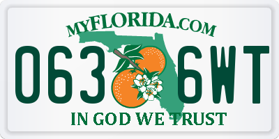 FL license plate 0636WT