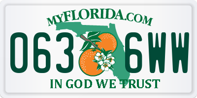 FL license plate 0636WW