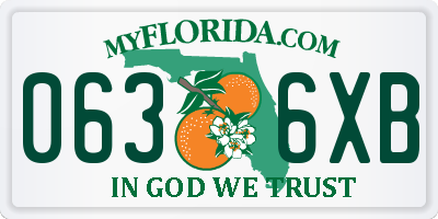 FL license plate 0636XB