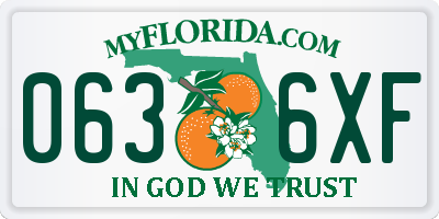 FL license plate 0636XF