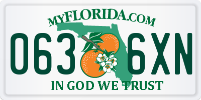 FL license plate 0636XN