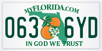 FL license plate 0636YD