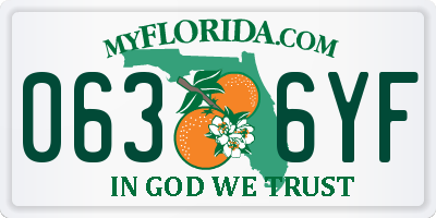 FL license plate 0636YF