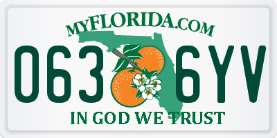 FL license plate 0636YV
