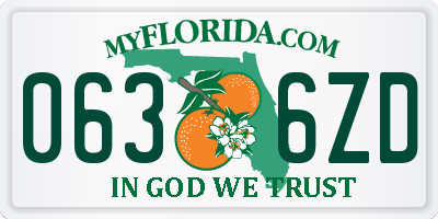 FL license plate 0636ZD