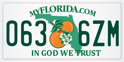 FL license plate 0636ZM