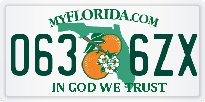 FL license plate 0636ZX