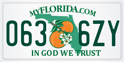 FL license plate 0636ZY