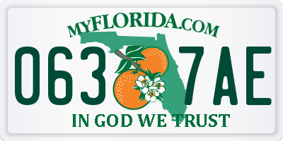 FL license plate 0637AE