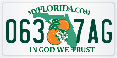 FL license plate 0637AG