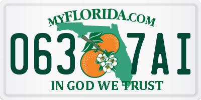 FL license plate 0637AI