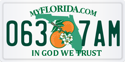 FL license plate 0637AM
