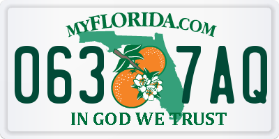 FL license plate 0637AQ