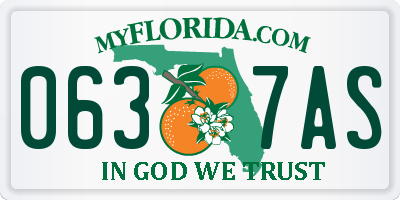 FL license plate 0637AS