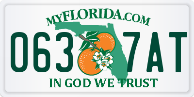 FL license plate 0637AT
