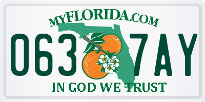 FL license plate 0637AY