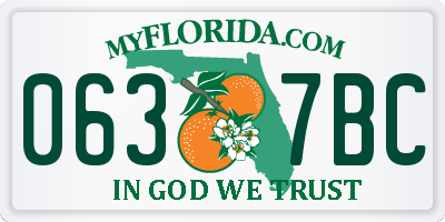 FL license plate 0637BC