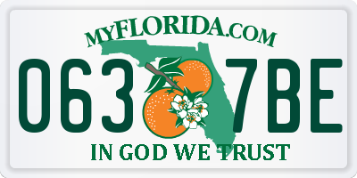 FL license plate 0637BE