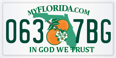 FL license plate 0637BG
