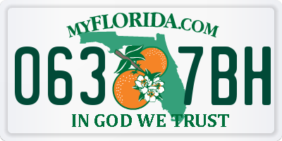 FL license plate 0637BH