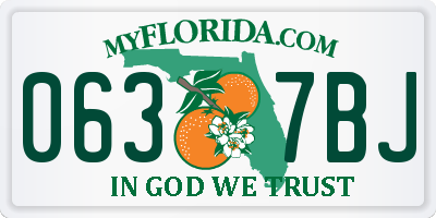 FL license plate 0637BJ