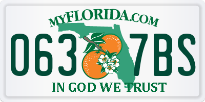FL license plate 0637BS