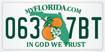 FL license plate 0637BT
