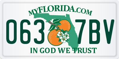 FL license plate 0637BV