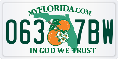 FL license plate 0637BW