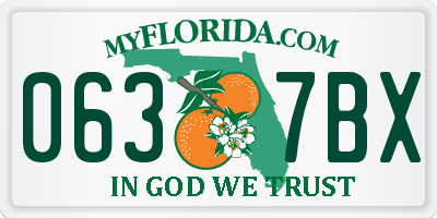 FL license plate 0637BX