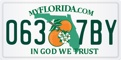 FL license plate 0637BY