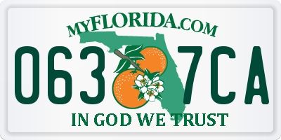 FL license plate 0637CA