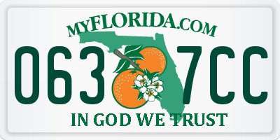 FL license plate 0637CC