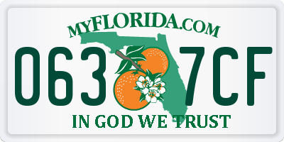 FL license plate 0637CF